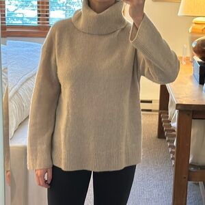 Rails, size small, cream turtleneck sweater. wool, cashmere, silk